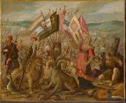 Hans von Aachen Schlacht bei Kronstadt oil painting on canvas